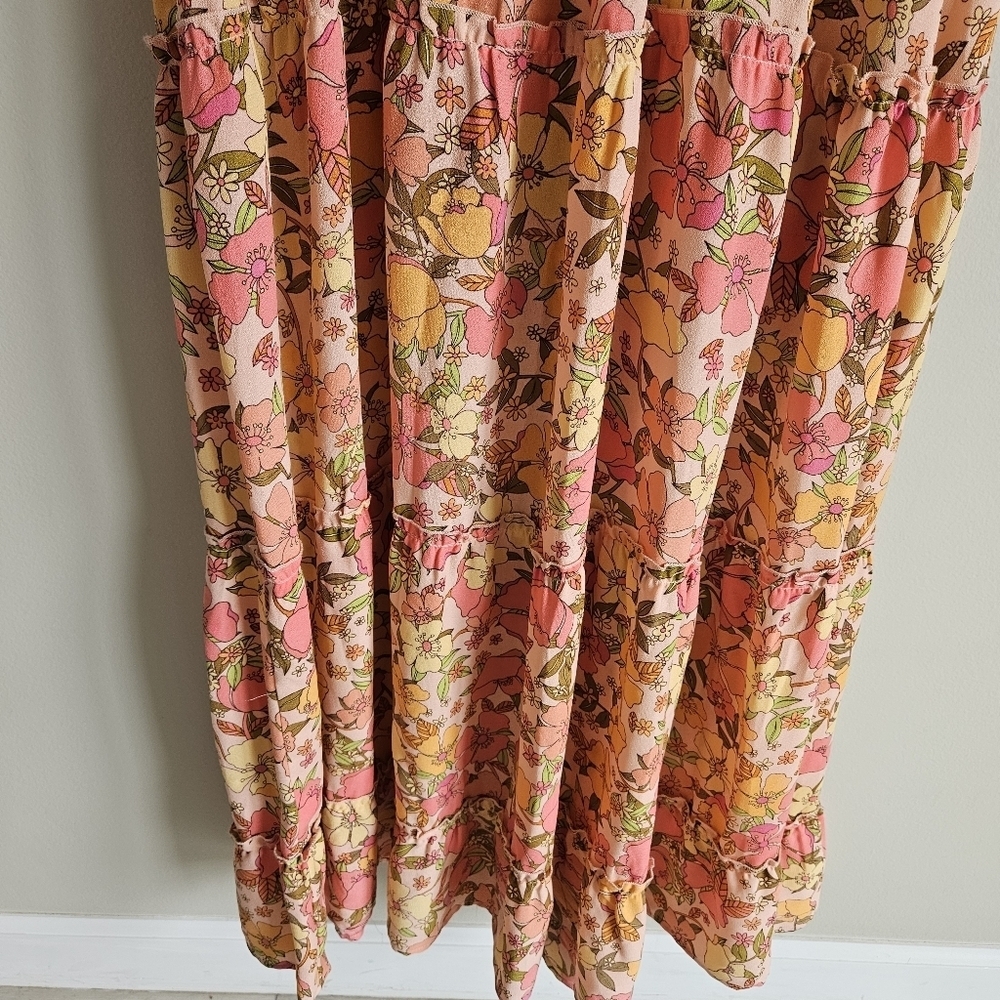 Show Me Your Mumu Floral Linds Midi Dress In Pretty Poppy - Picture 12 of 14